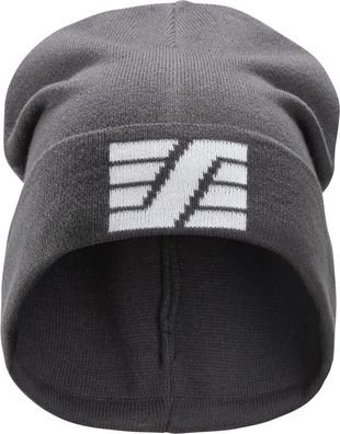 Snickers Mützen SWW-Logo Beanie Stahlgrau/Weiss