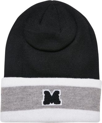 Urban Classics Mütze College Team Beanie Black/Heathergrey/White