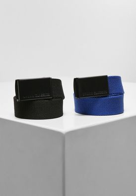 Urban Classics Kinder Gürtel Canvas Belt Kids 2-Pack