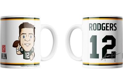 Green Bay Packers Aaron Rodgers Emoji Jumbo-Tasse 440 ml American Football NFL Gr?