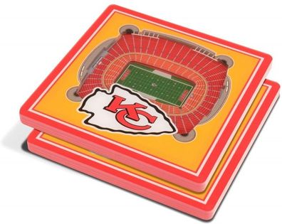 Kansas City Chiefs 3D Stadium View Untersetzer 2er-Set American Football