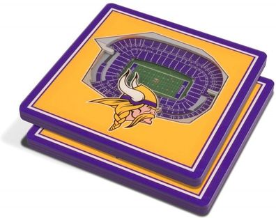 Minnesota Vikings 3D Stadium View Untersetzer 2er-Set American Football