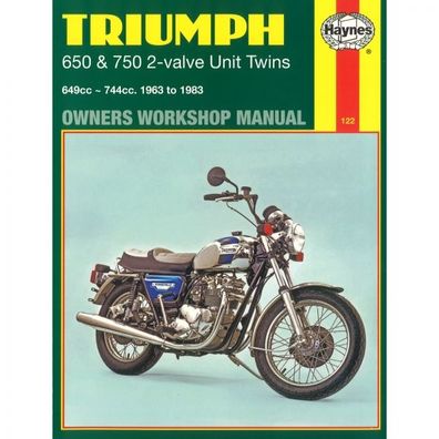 Triumph Motorrad 650 und 750 2-Ventiler Unit Twins (63-83) Reparaturanleitung