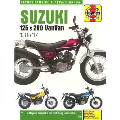 Suzuki Motorrad 125 und 200 VanVan (2003-2017) Reparaturanleitung Haynes