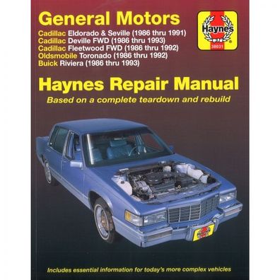 Oldsmobile Toronado Buick Riviera (1986-1993) Reparaturanleitung Haynes