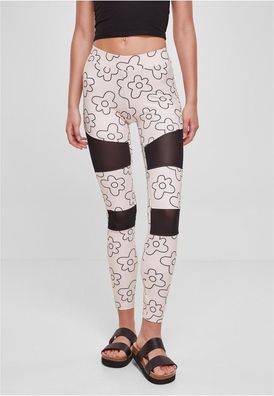 Urban Classics Damen Ladies Tech Mesh AOP Leggings