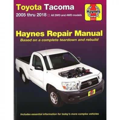 Toyota Tacoma (2005-2018) 2WD 4WD Reparaturanleitung Haynes