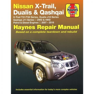 Nissan X-Trail Dualis Qashqai 2007-2018 Reparaturanleitung Haynes