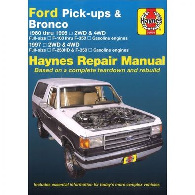 Ford Pick-ups Bronco 1980-1997 Reparaturanleitung Haynes