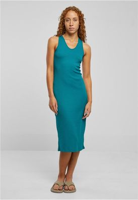 Urban Classics Damen Ladies Midi Sleeveless Rib Dress