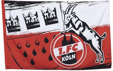 1. FC Köln Fahne Wappen 5040041