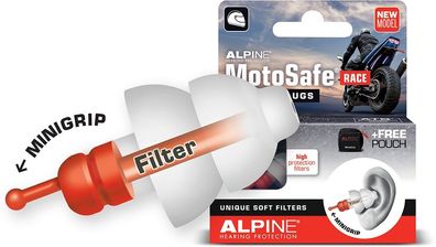 Alpine Gehörschutz Motosafe Earplugs Race 96111