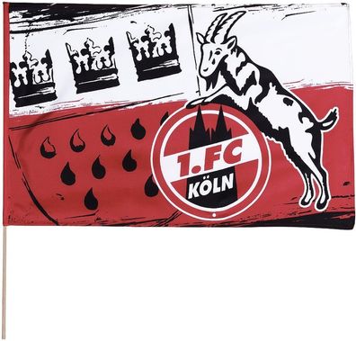 1. FC Köln Stockfahne Wappen 5040039