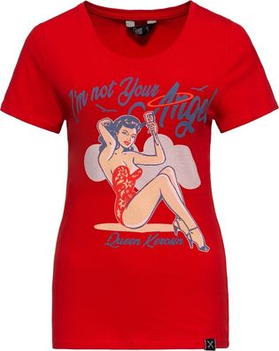 Queen Kerosin Damen Print T-Shirt I´m not your Angel