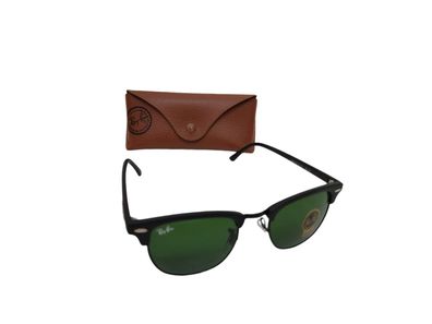 Ray-Ban RB 3016 Clubmaster Sonnebrille Schwarzer Rahmen Gr. 51/21/145