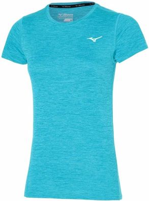 Mizuno Damen Sportshirt Damen T-Shirt Impulse Core Tee Algiers Blue 185984