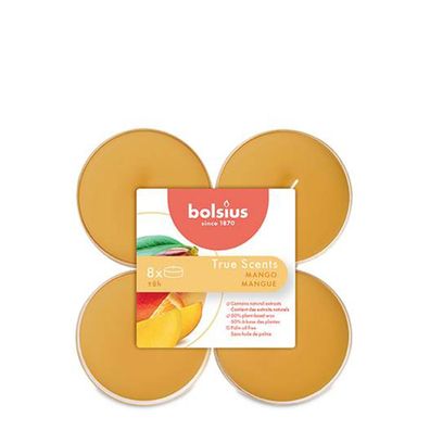 Bolsius Maxi-Lichte Mango 8 Stück