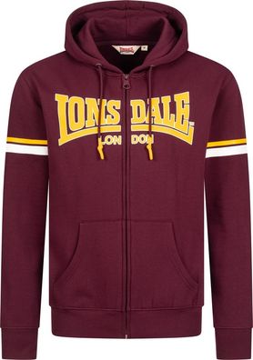 Lonsdale Darfield Herren Kapuzensweatjacke mit Reißverschluss normale Passform