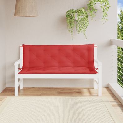 vidaXL Gartenbank-Auflagen 2 Stk. Rot 150x50x7 cm Oxford-Gewebe