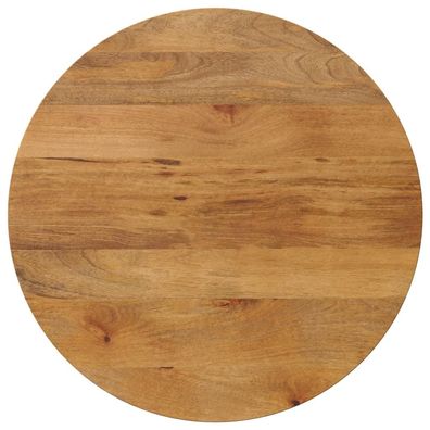 vidaXL Tischplatte Ø 70x2,5 cm Rund Massivholz Mango