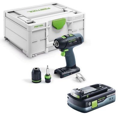 Festool Akku-Bohrschrauber T 18 + 3-Basic + Akkupack BP 18 Li 4,0 HPC-ASI 577051