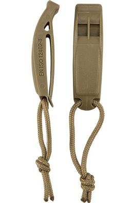 Brandit Herren Signalpfeiffe Signal Whistle Molle 2 Pack Camel