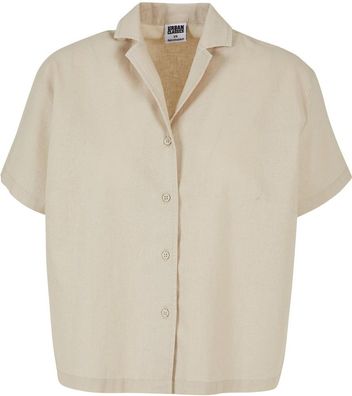 Urban Classics Damen Ladies Linen Mixed Resort Shirt