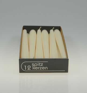 Spitzkerzen wei 12 Stueck