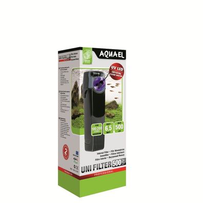 AquaEl Uni 500 UV Innenfilter mit UV-C für Aquarien 100-200 Liter 6,5 Watt