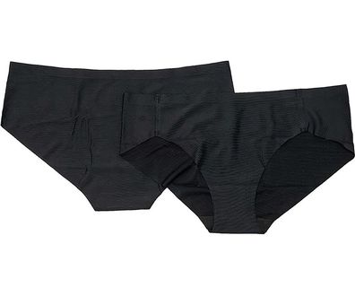 Endurance Unterwäsche Damen Slip Aiswood Seamless Hipster 2-Pack Black 73534
