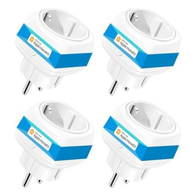 4er-Set Meross WLAN Smart Plugs kompatibel mit Apple HomeKit WiFi Plug mit Sprach- un