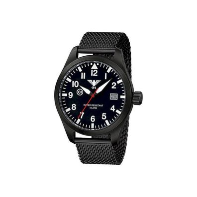 KHS - Armbanduhr - Herren - Chronograph - Airleader Black Steel - KHS. AIRBS. MB