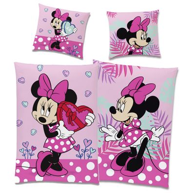 Minnie Mouse Herz Bettwäsche Biber / Flanell