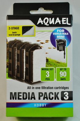 AquaEl Versamax Mini Standart Filtermedien 3 Stück