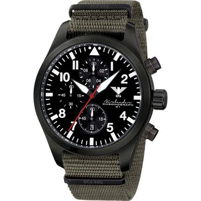 KHS - Armbanduhr - Herren - Airleader Black Steel Chrono - KHS. AIRBSC. NSGO