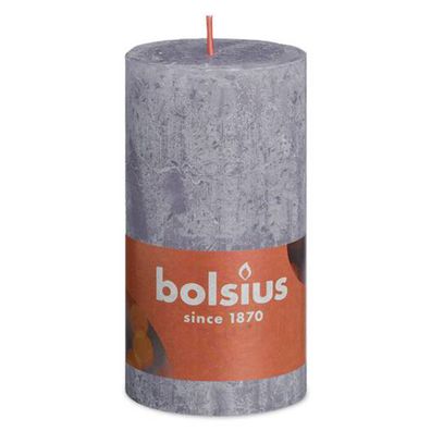 Bolsius Rustik Stumpenkerze gefrorener Lavendel 130/68mm