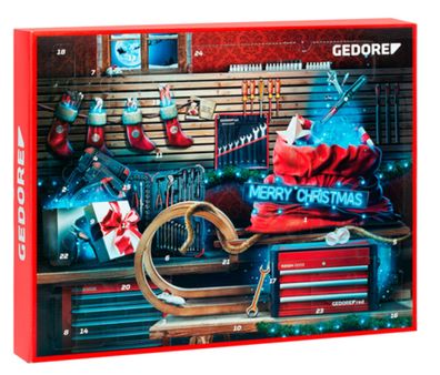 Gedore Adventskalender 2023 R33003044 red 44- tlg. Männer Werkzeug-Adventskalender