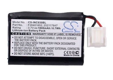 Ersatzakku - CS-INC930BL - Ingenico 750-16 / 252117847 - 3,7 Volt 1800mAh Li-Ion