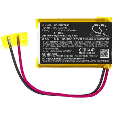 Ersatzakku - CS-BRV600SL - Braven 600 / PS403648T - 3,7 Volt 1400mAh Li-Polymer