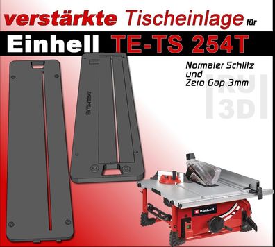 Tischeinlage f. Einhell TE-TS254T Tischkreissäge Zero Gap Null Spalt, Freud Dado