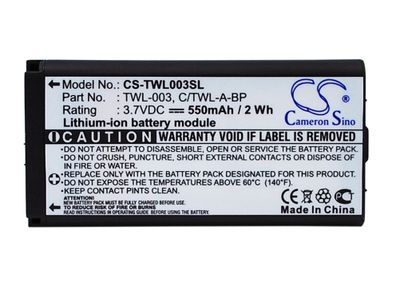 Ersatzakku - CS-TWL003SL - Nintendo DSi / C/TWL-A-BP - 3,7 Volt 550mAh Li-Polymer