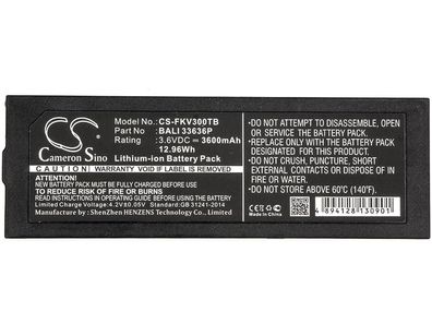 Ersatzakku - CS-FKV300TB - Fanvision K-IVT-300-GD-B / BALI 33636P - 3,6 Volt 3600m