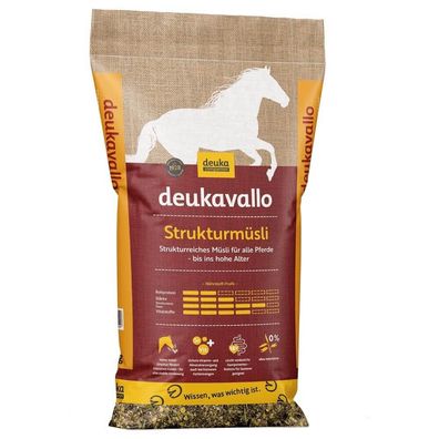 Deukavallo Strukturmüsli 15 kg Faserreiches Müsli für alle Pferde