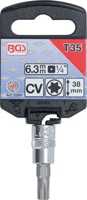 BGS-2565 | Bit-Einsatz | Antrieb Innenvierkant 6,3 mm (1/4") | T-Profil (für Torx)