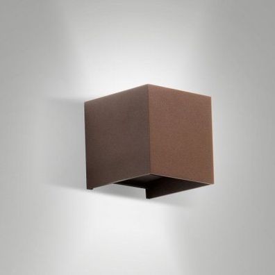 Fabas Luce 6541-21-284 LED Wandleuchte Cuba 10x10xcm corten 3000K IP54