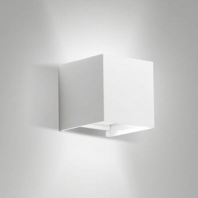 Fabas Luce 6541-21-254 LED Wandleuchte Cuba 10x10cm weiß 3000K IP54