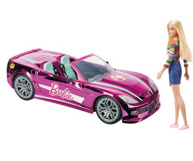 Ferngesteurtes Auto - Barbie Dream Car (40 cm) inkl. Barbie Malibu Puppe Set