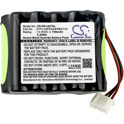 Ersatzakku - CS-RFL007SL - Revolabs FLX / 07FLXSPEAKERBAT-01 - 12 Volt 700mAh Ni-MH
