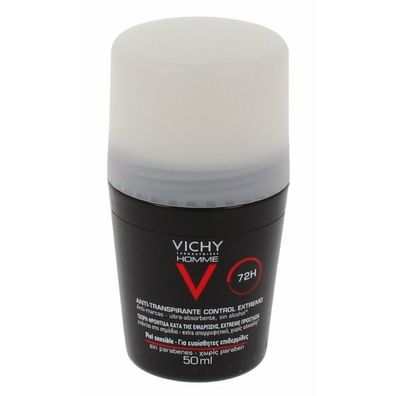 Vichy Homme Roll On Deodorant Sensitive Skin 72H