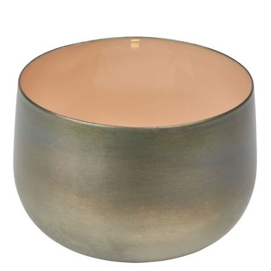 Lambert Windlicht Eisen bronze-silber/nektar H 6,5 D 9,5cm 60040668 SK